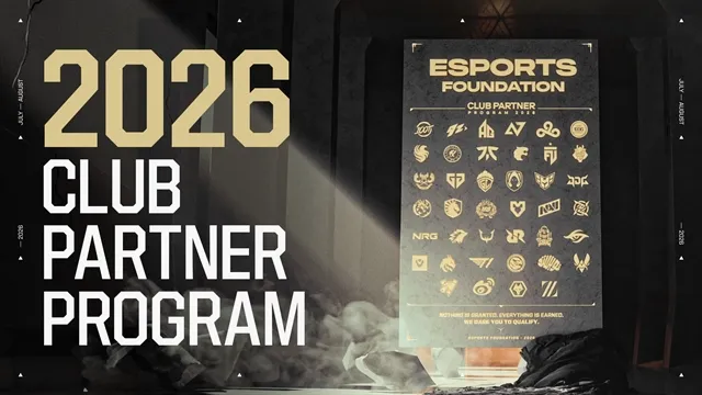 Esports Foundation 2026 Club Partner Program key art, with the logos of the partner clubs