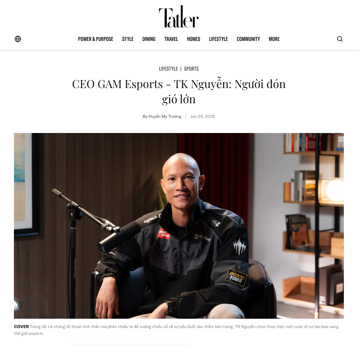 Tatler Asia: TK Nguyen – The One Who Rides the Big Winds